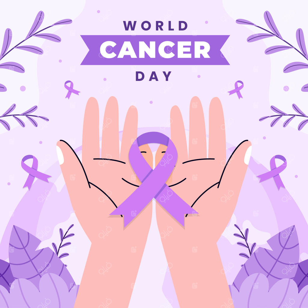 تصویرسازی تخت برای آگاهی‌بخشی روز جهانی سرطان