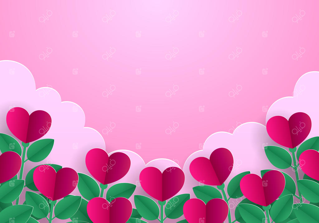 باغ گل‌های کاغذی، پس‌زمینه‌ای برای روز ولنتاین.