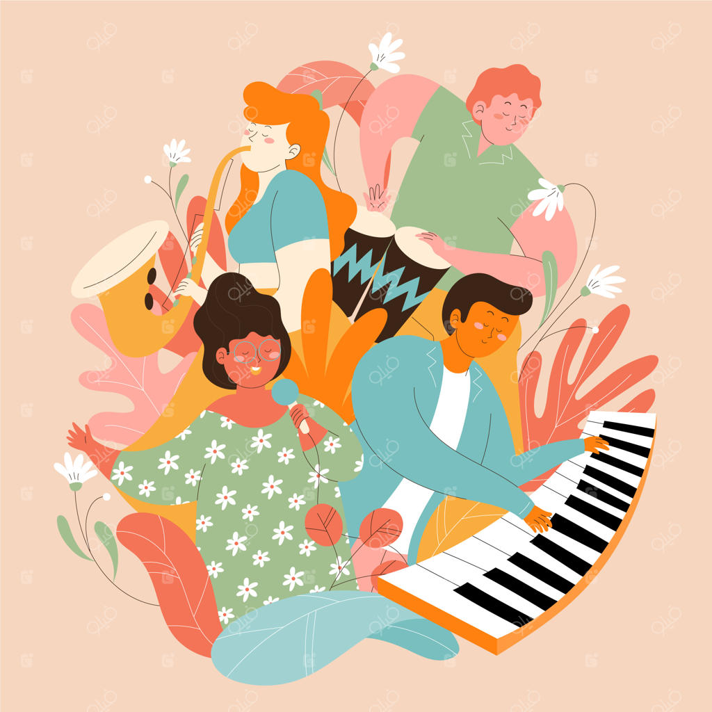 تصویر گرادیان برای جشن روز جهانی موسیقی