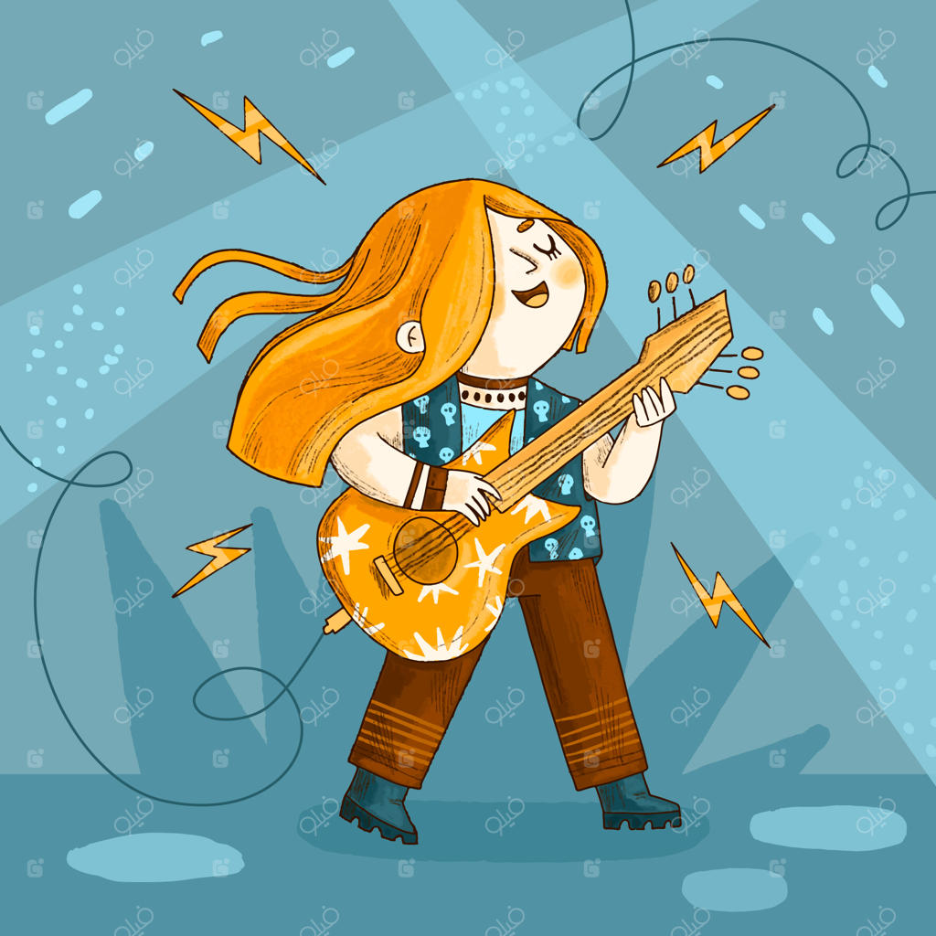 تصویرسازی دست‌ساز برای جشن روز جهانی موسیقی