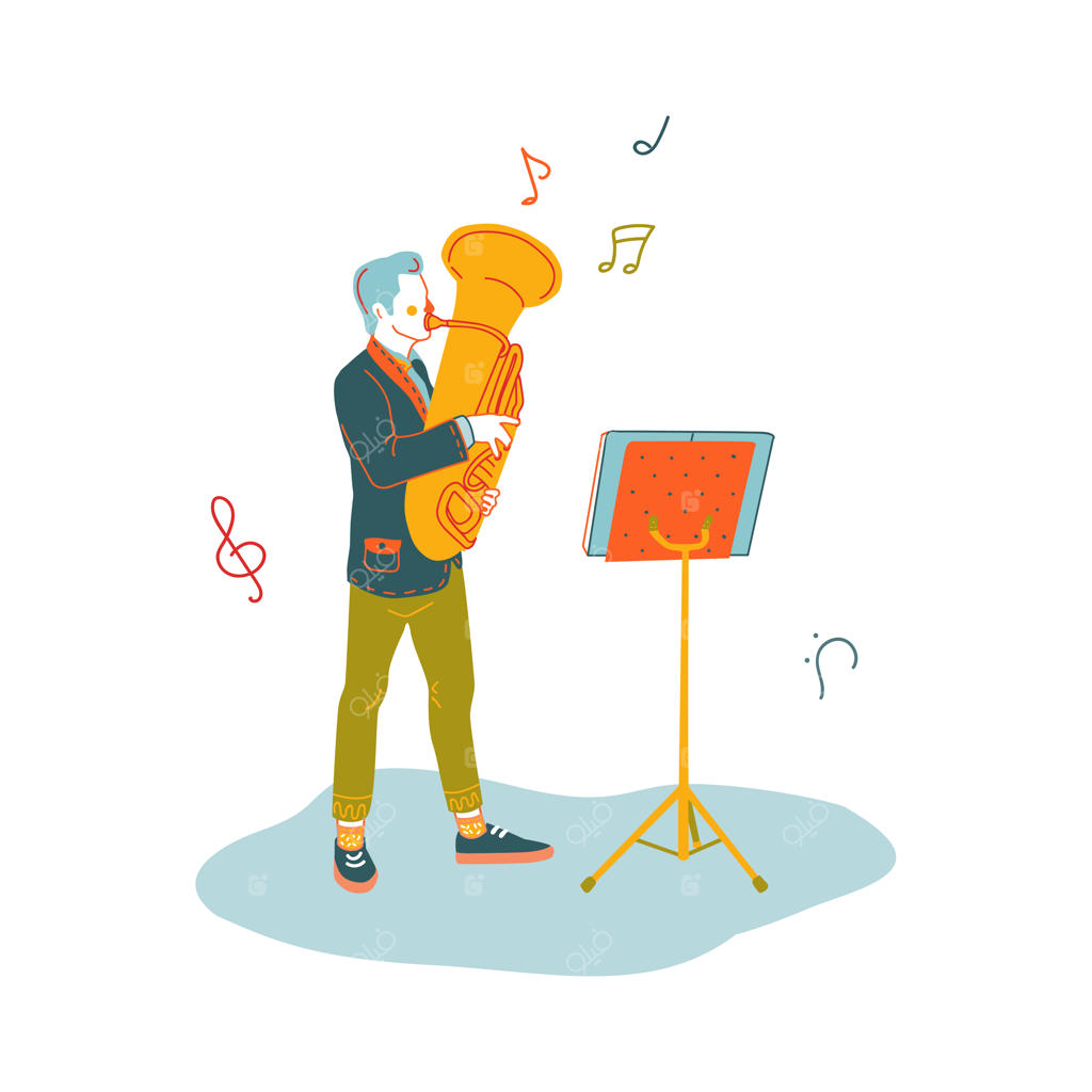 معلم موسیقی در حال نواختن ساکسوفون