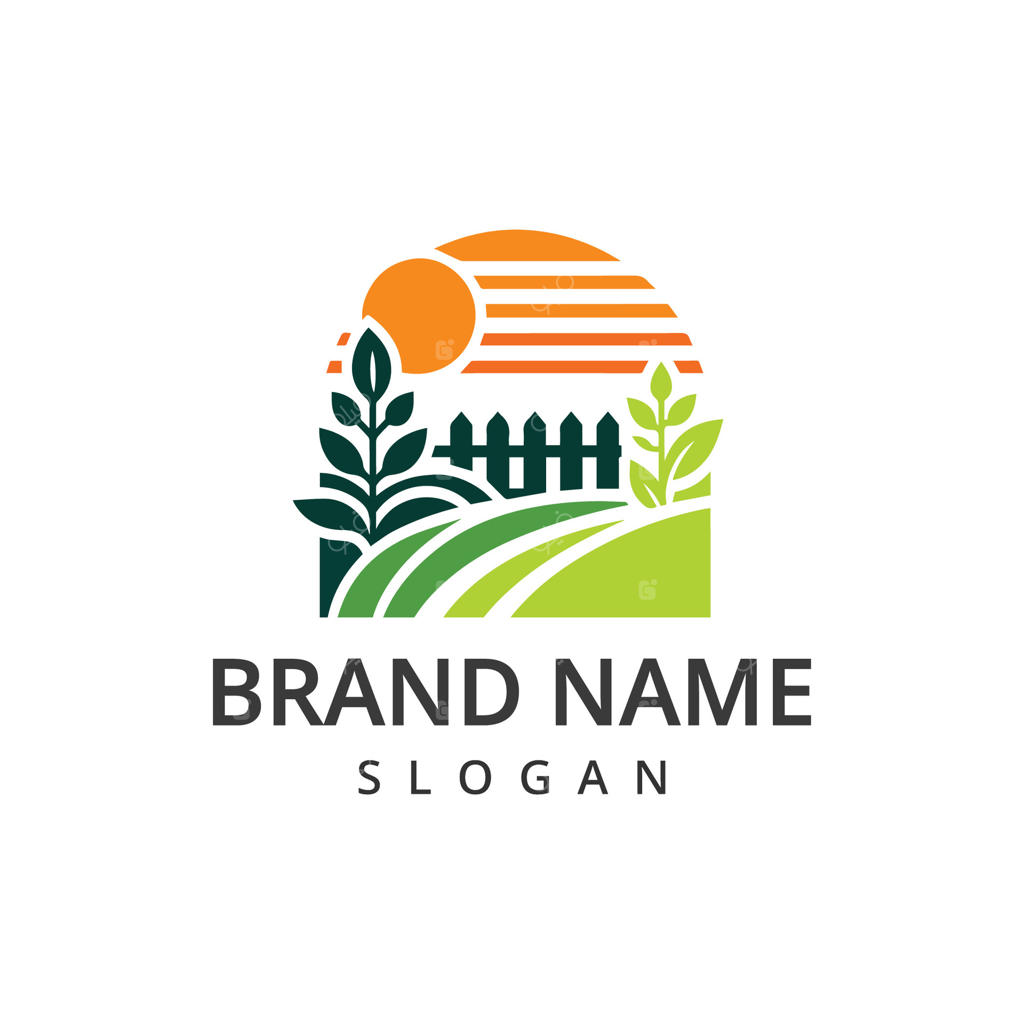 تصویر قالب لوگوی باغ سبز