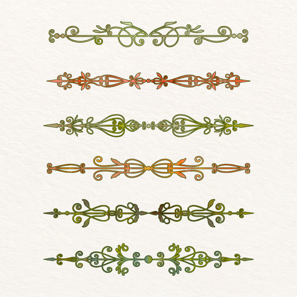 مجموعه عناصر جداکننده آبرنگی