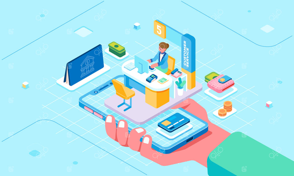 مفهوم خدمات بانکی آنلاین: مدیریت مالی با تلفن هوشمند در دستان شما