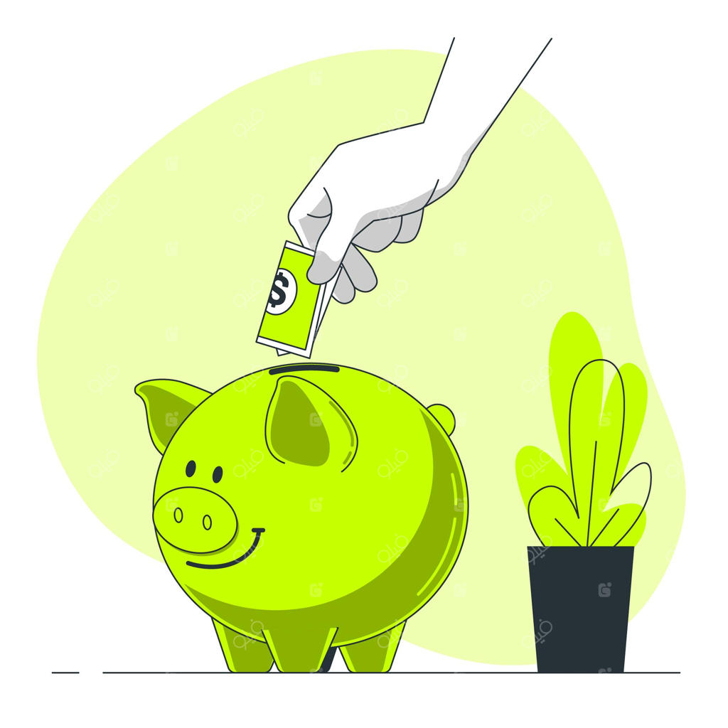 تصویرسازی مفهوم پس‌انداز