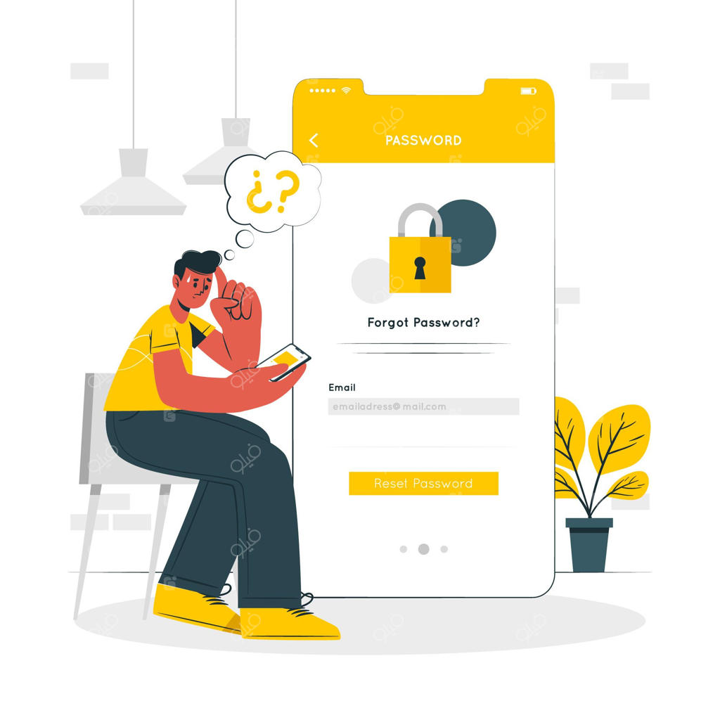 ایده‌ی فراموشی رمز عبور - تصویرسازی