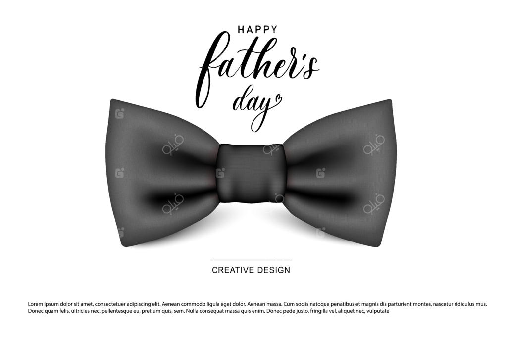 آیکون وکتور پاپیون راه‌راه مشکی روی زمینه سفید با نوشته‌ای به سبک هیپستر