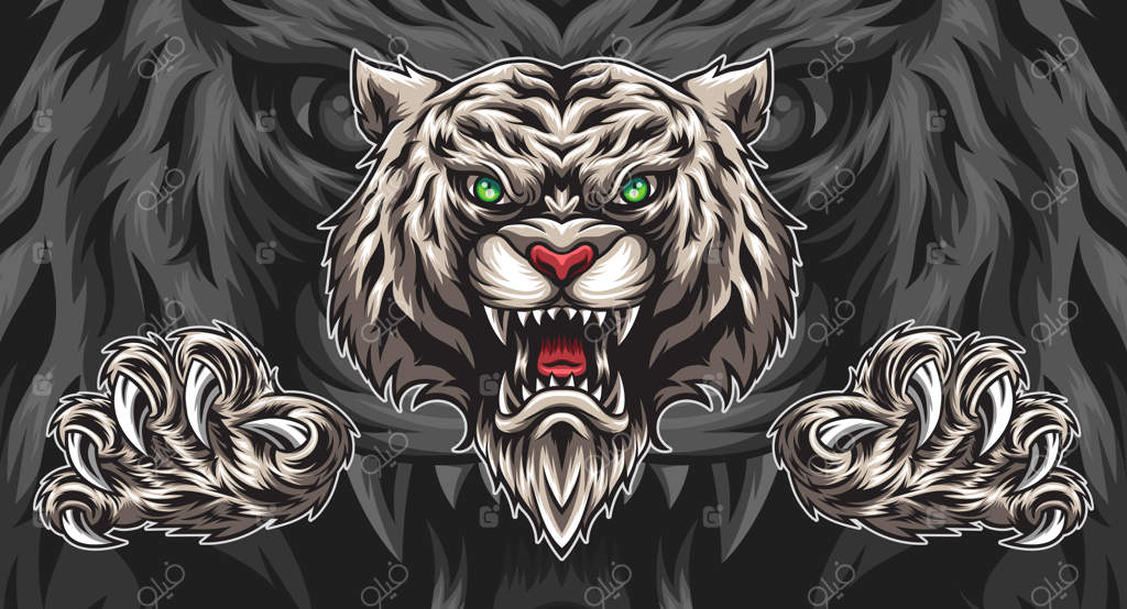 تصویرسازی ببر سفید