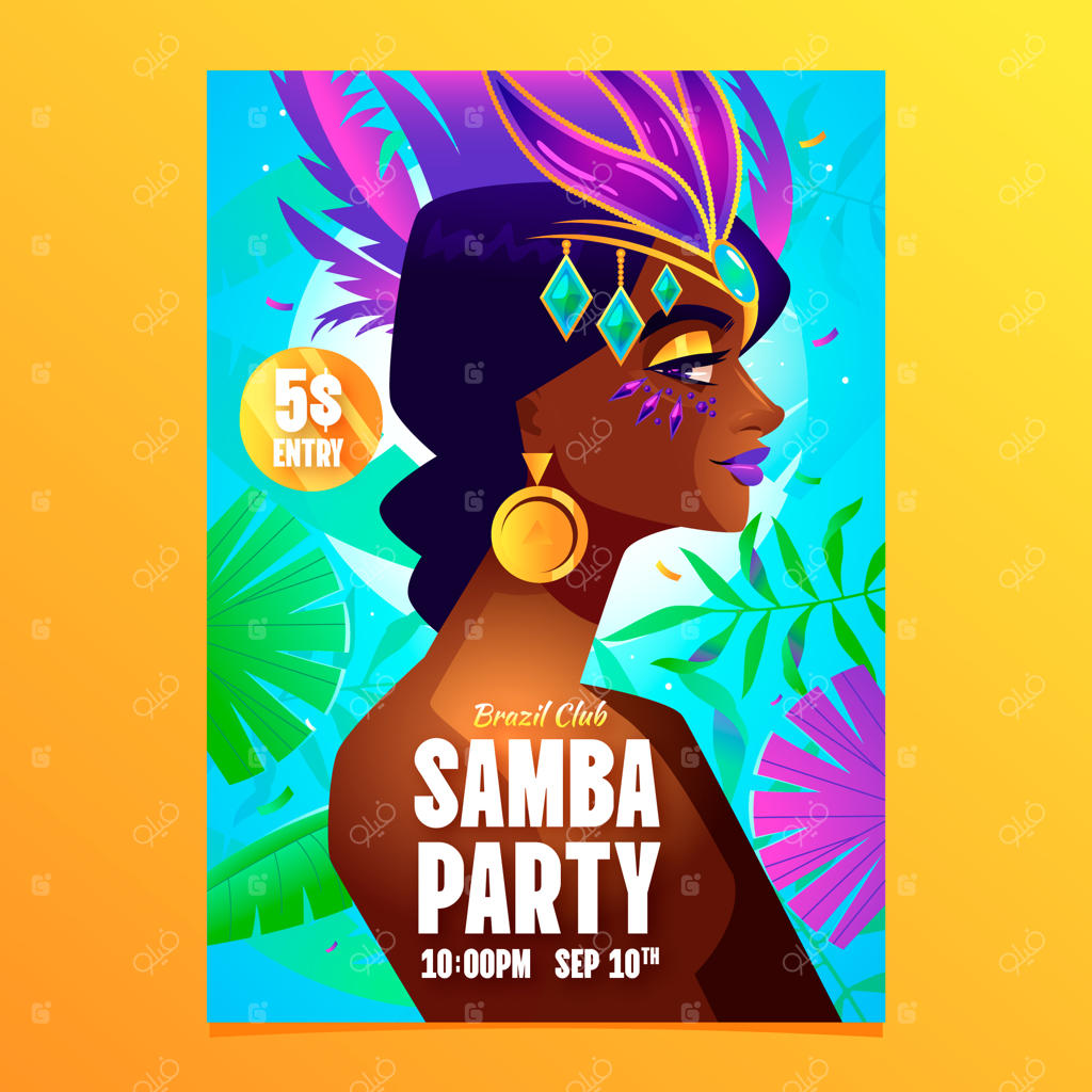 قالب پوستر برای جشن برزیلی