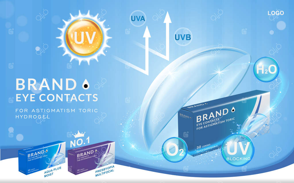 قالب آگهی لنز چشم