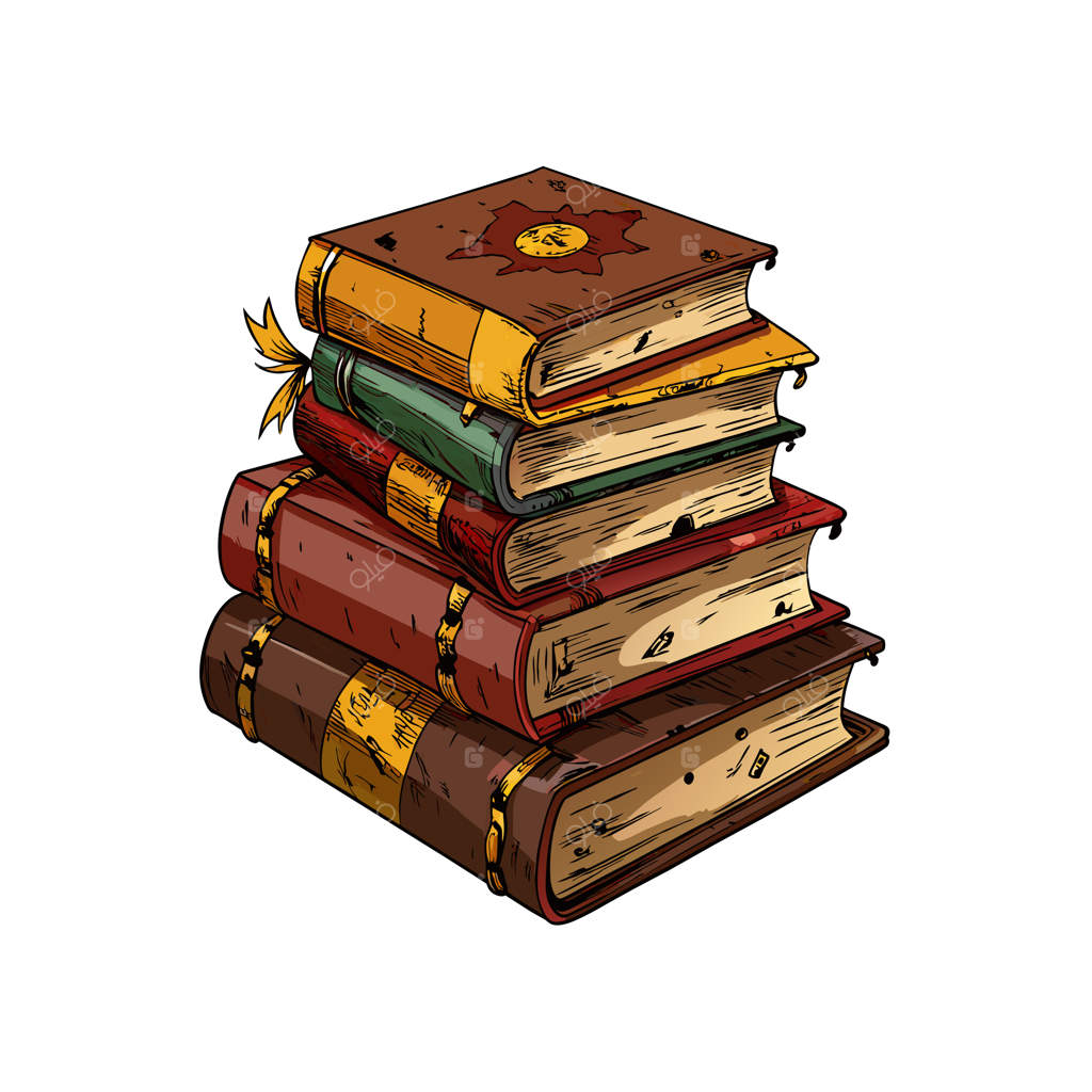 ایده تصویر‌سازی وکتور کتاب‌ها روی هم چیده‌شده