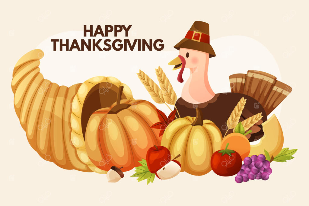 پس‌زمینه صاف برای روز شکرگزاری