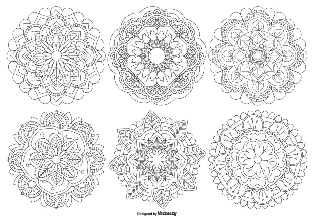 مجموعه‌ای از اشکال زیبا و خیره‌کننده ماندالا