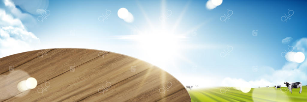 صحنه مزرعه با میز چوبی