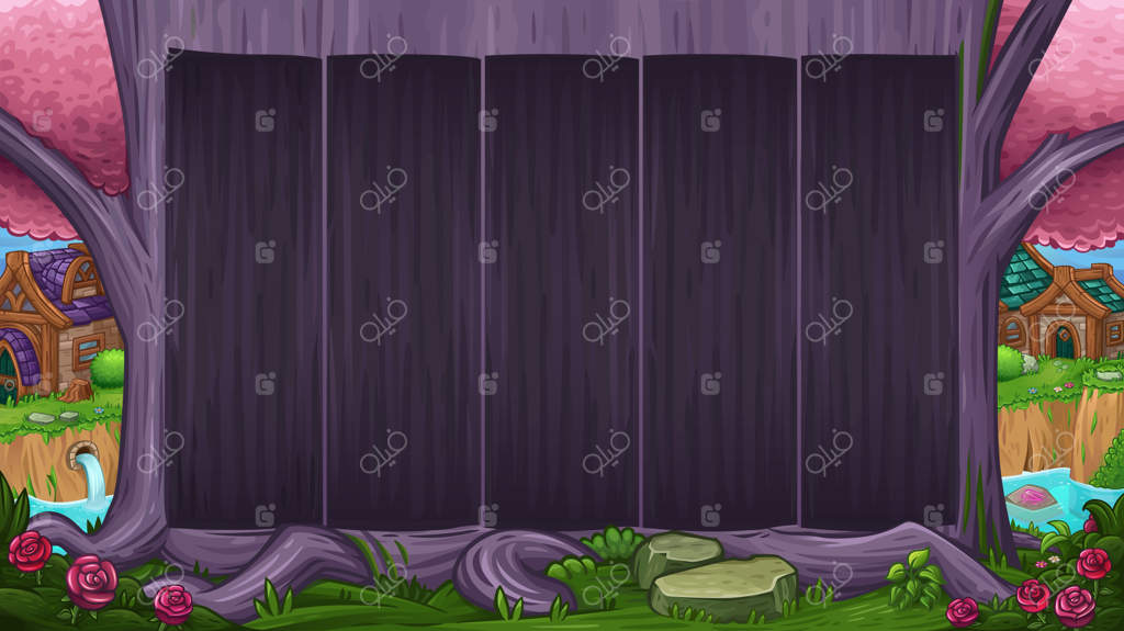 دره‌ای زیبا با درخت بنفش جادویی