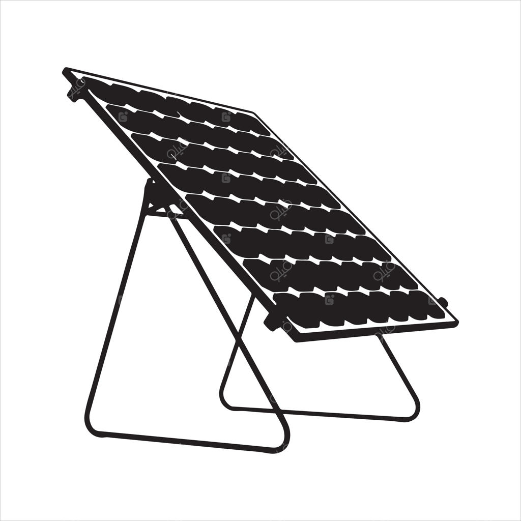 تصویر سایه‌وار یک صفحه خورشیدی