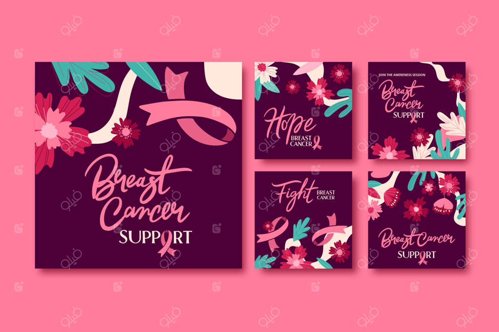 مجموعه پست‌های اینستاگرام برای ماه آگاهی از سرطان سینه