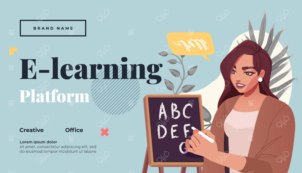 قالب صفحه فرود برای دوره‌های آنلاین و آموزش از راه دور اینترنتی