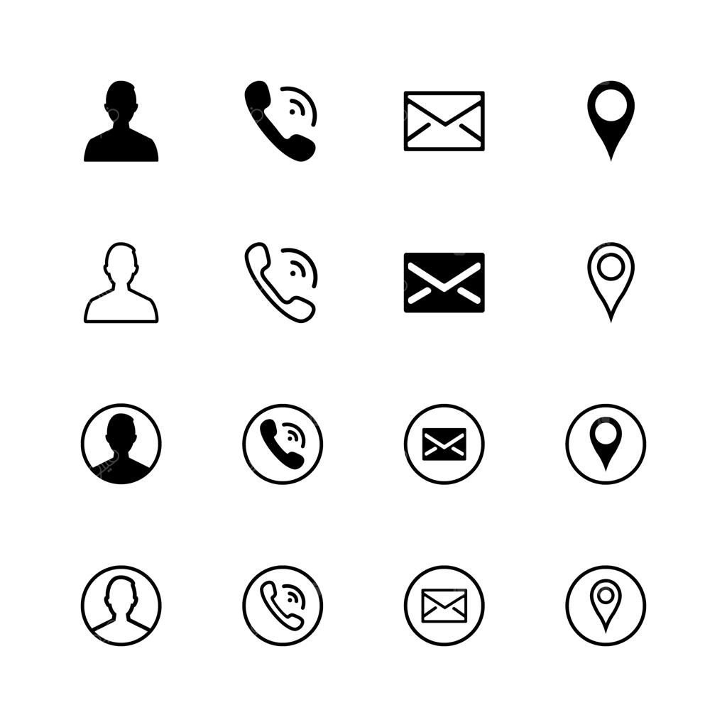 مجموعه آیکون کارت ویزیت