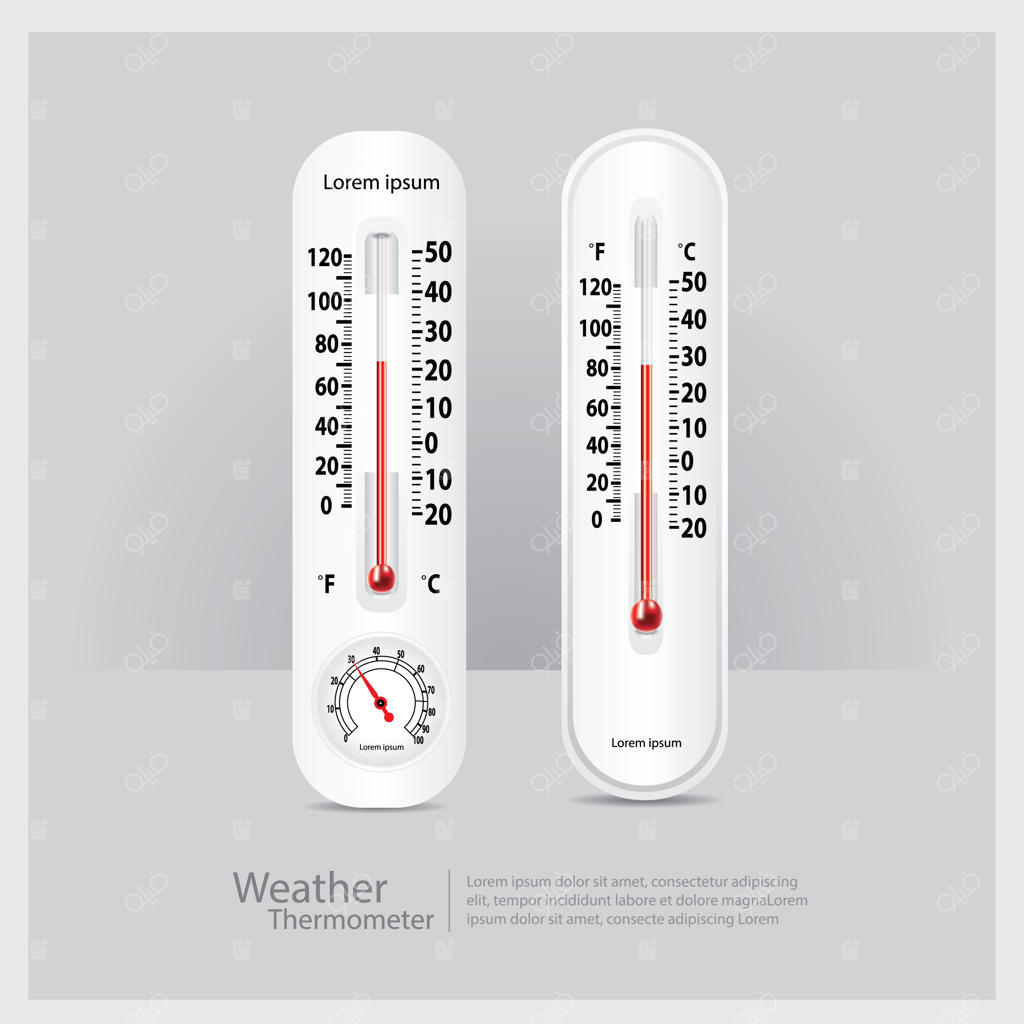 تصویر برداری دماسنج هوا