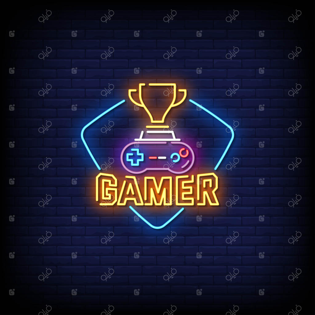 متن به سبک تابلوهای نئون بازی‌کنان