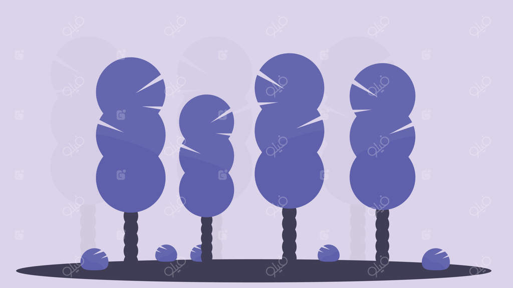 طراحی و تصویرسازی درختان باغ