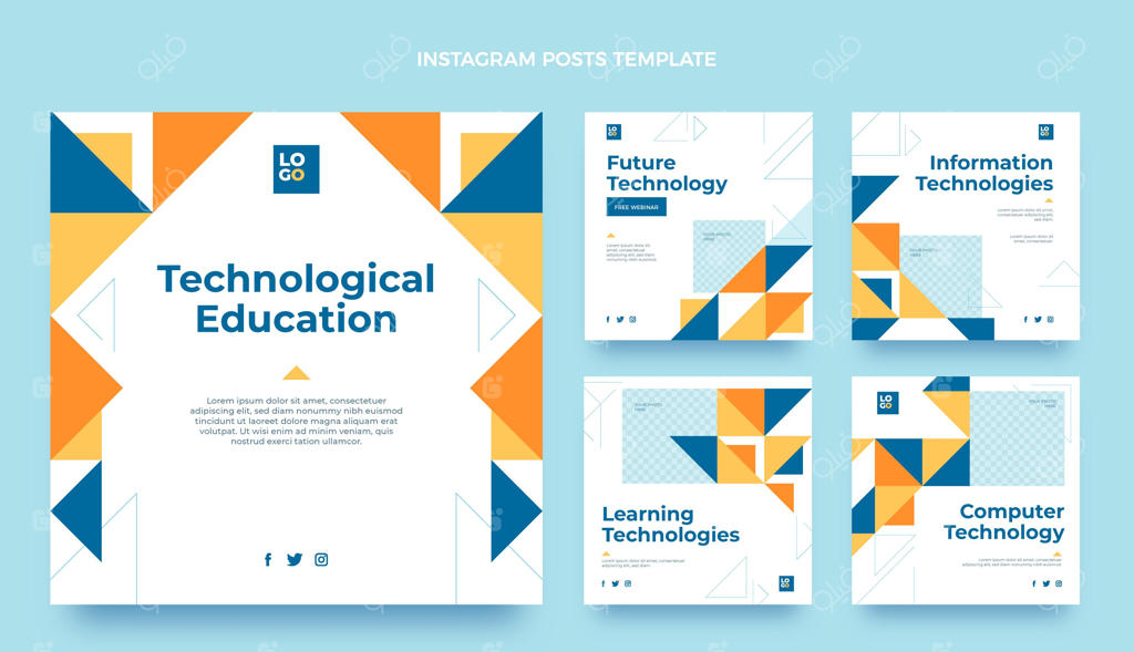 پست اینستاگرامی با سبک ساده و مینیمالیستی درباره تکنولوژی