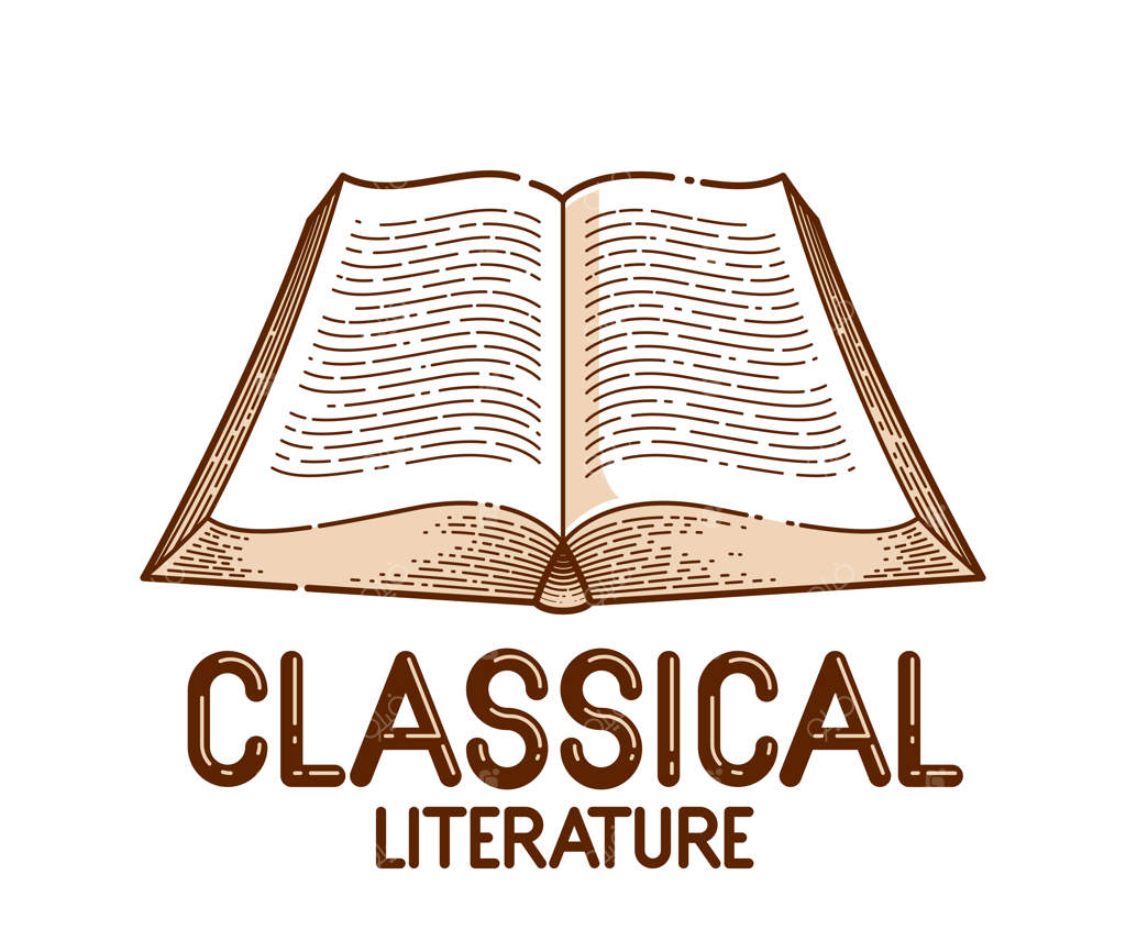 المان گرافیکی وکتور کتاب قدیمی، عناصر طراحی با موضوع ادبیات و مطالعه، لوگو یا آیکون یا نمادی در سبک خطی مدرن.