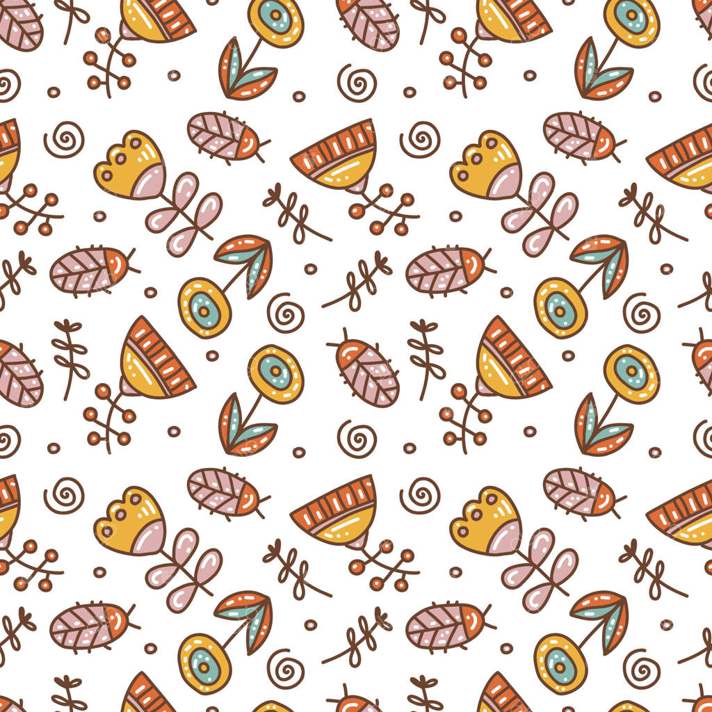 کاغذ دیواری رنگارنگ با طرح باغ: پترن تابستانی گل‌ها و خطوط فانتزی. طراحی ساده و مدرن. بافت گلدار برای پارچه‌ها و طراحی مد.