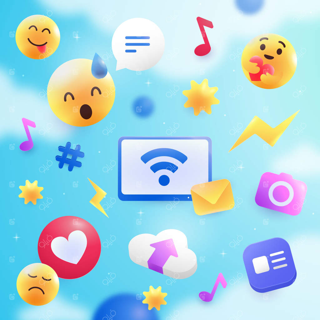 مجموعه‌ای از عناصر واقعی شبکه‌های اجتماعی