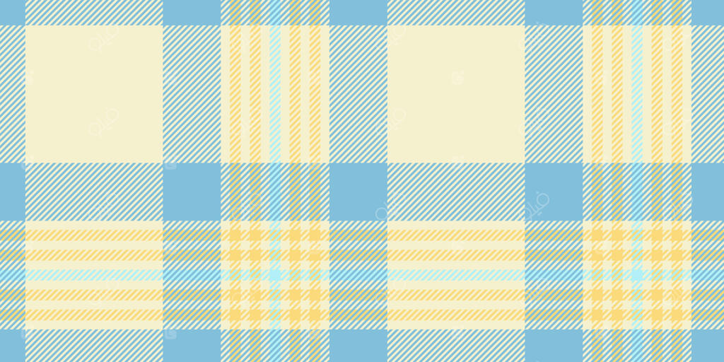 طرح چهارخانه آبی و زرد با نقاط کرمی در طراحی کلاسیک برای منسوجات و پس‌زمینه‌های بهاری زیبا و تزئینی