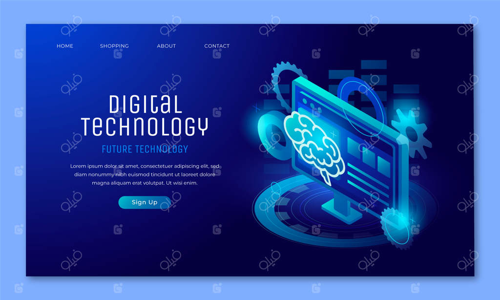 قالب صفحه فرود با تکنولوژی گرادیان
