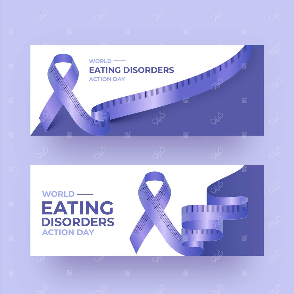 مجموعه بنرهای روز اقدام برای اختلالات تغذیه در دنیای واقعی