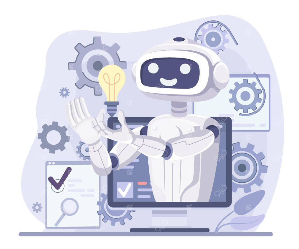 اتوماسیون فرآیندهای رباتیک و هوش مصنوعی در فناوری کسب‌وکار: مفهوم بنر وب.