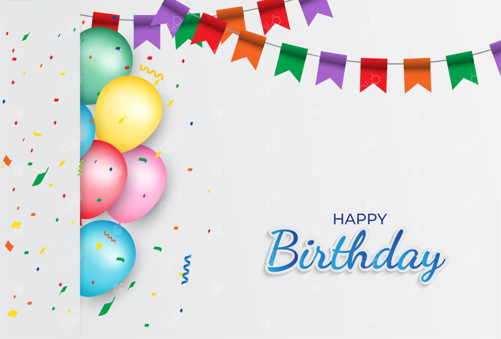 پس‌زمینه بادکنکی تولدت مبارک