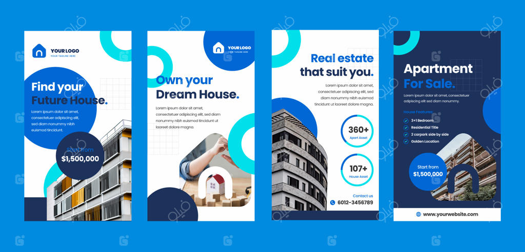 مجموعه استوری‌های اینستاگرام املاک آپارتمانی