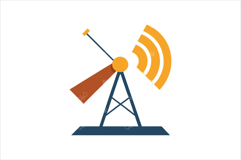 تصویرسازی وکتور آیکون تخت آنتن پخش