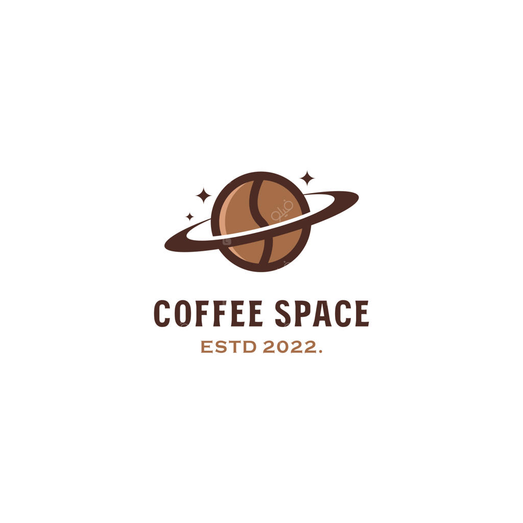 طراحی لوگوی فضای قهوه: مفهوم لوگوی دانه قهوه و زحل