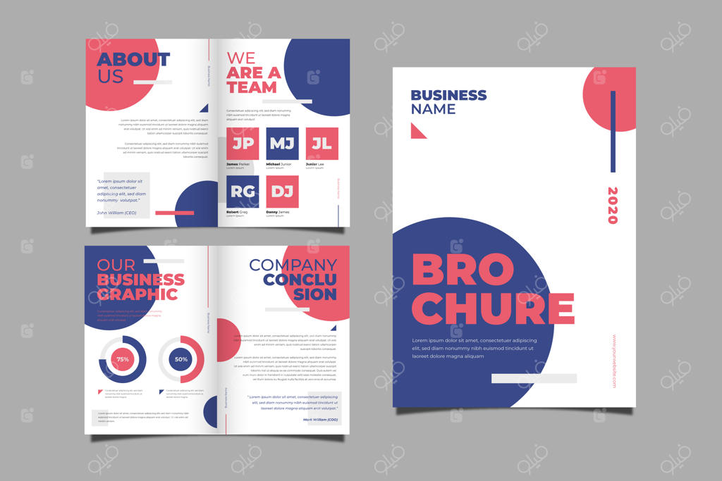 مجموعه‌ای از مفاهیم بروشور انتزاعی