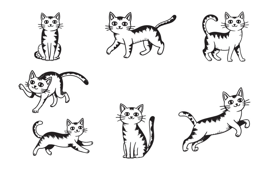 طراحی‌های دستی گربه