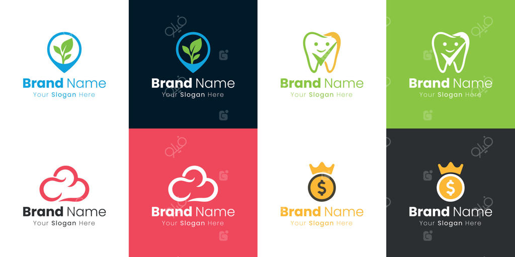 مفاهیم خلاقانه طراحی لوگو با موضوعات طبیعت، فناوری، دندانپزشکی و مالی