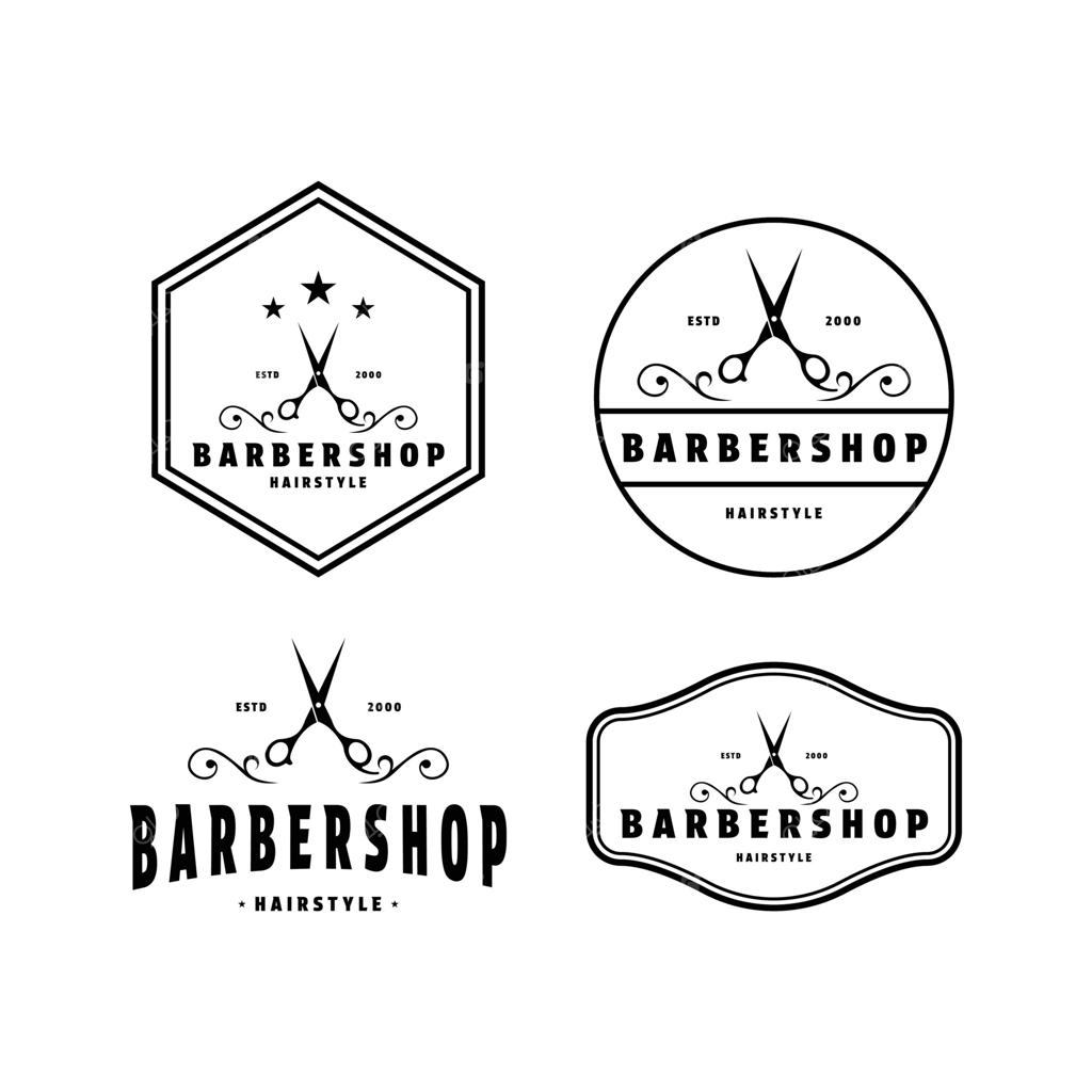 طراحی لوگوی آرایشگاه - مجموعه برچسب و نشان قدیمی وینتیج