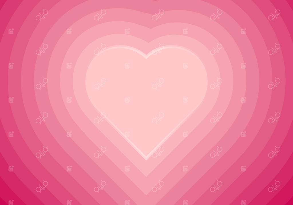 پس‌زمینه قلب های هم‌مرکز با گرادیان صورتی