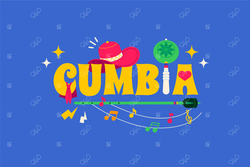 تصویر متن کلمبیا با دست طراحی شده