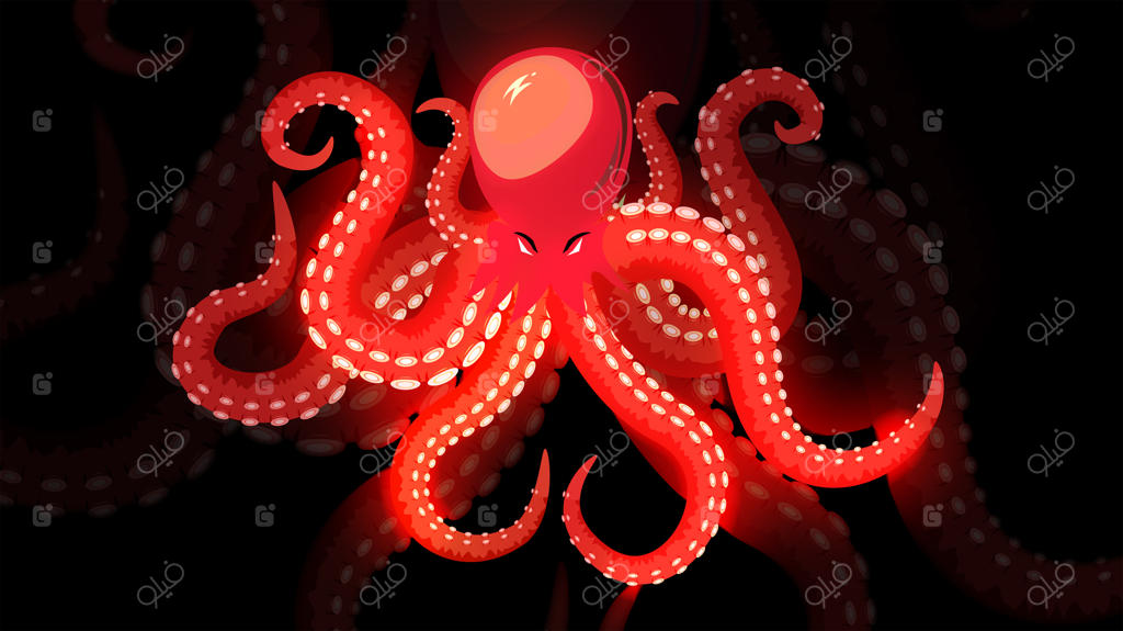 بازوهای هشت‌پا، هیولای غول‌پیکر اعماق دریا کرکن، غذای دریایی