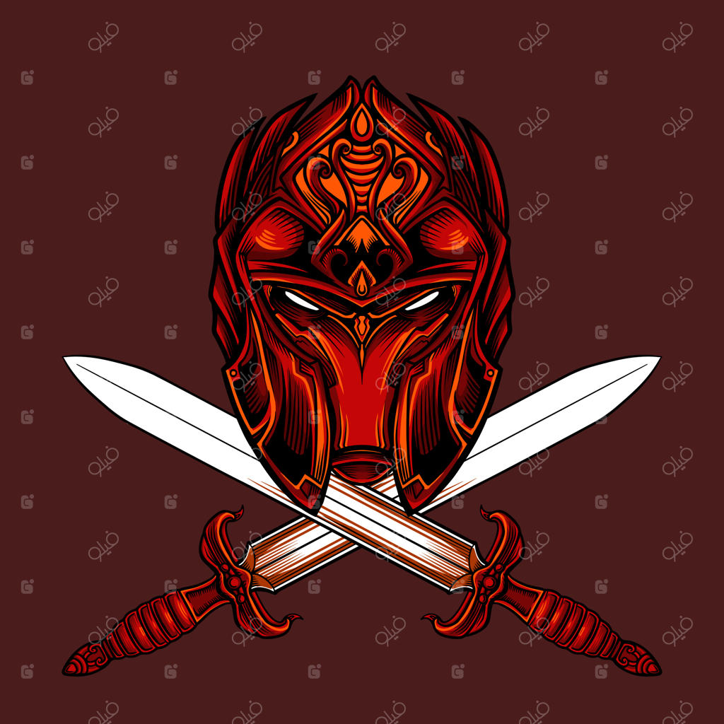 وکتور ماسک جنگجوی آتشین