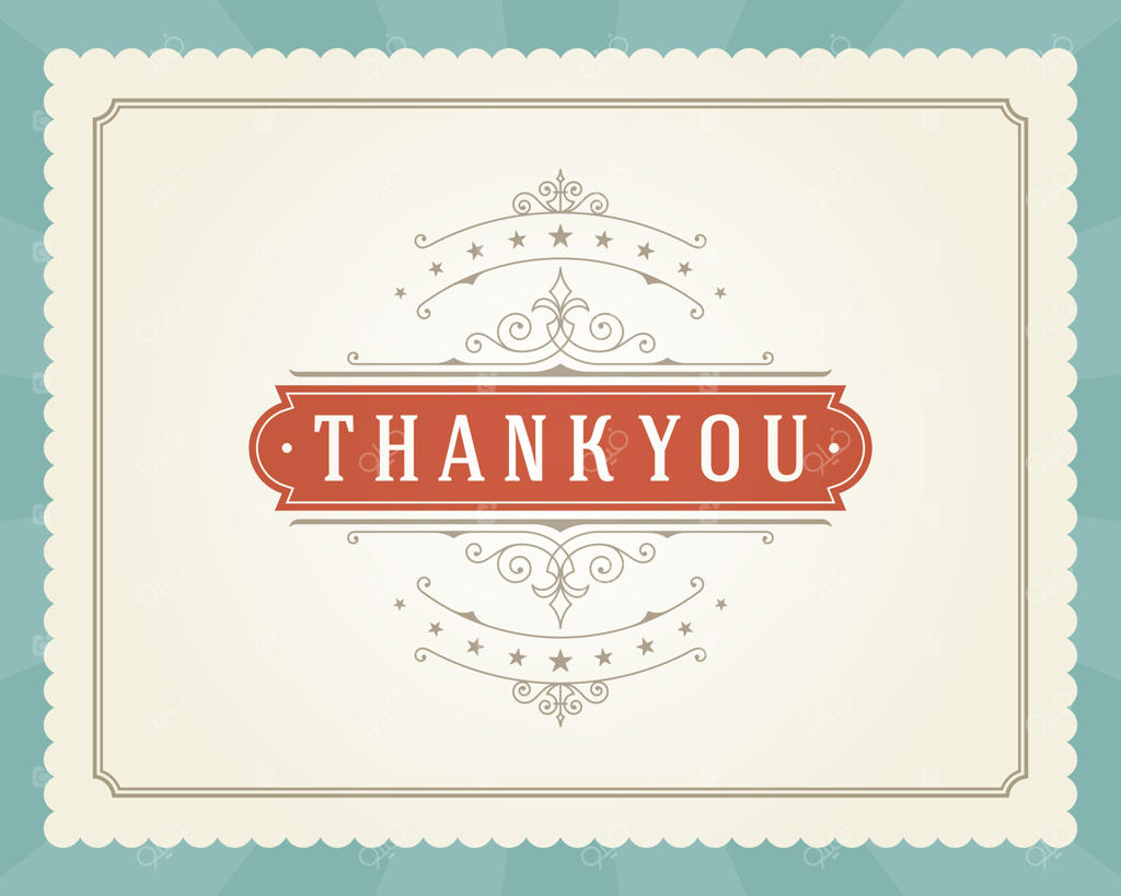 پیام تشکر با طراحی کارت تبریک کلاسیک و قدیمی