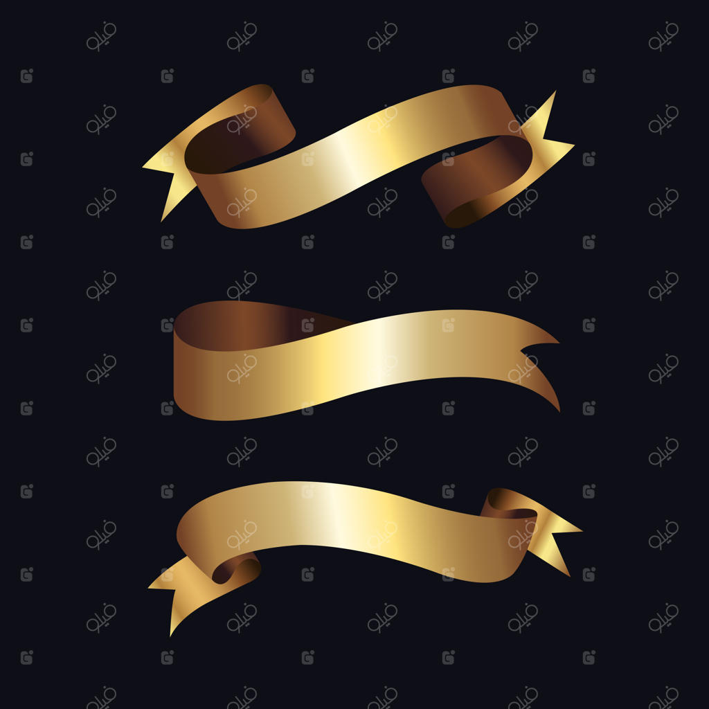 برچسب‌های طلایی با قاب طلایی روی بژ