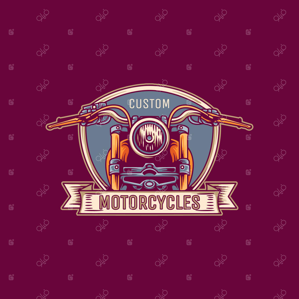 طراحی لوگوی باشگاه موتورسیکلت‌های سفارشی