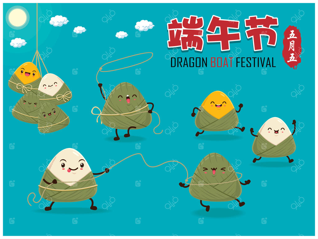 تصویرسازی جشنواره قایق اژدها - پنجمین روز ماه مه